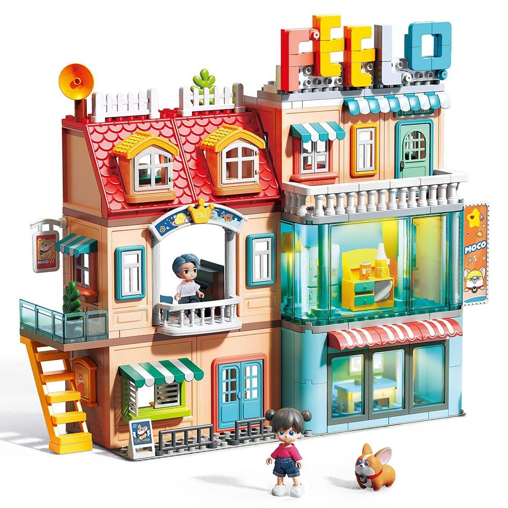 Feelo - Creative Foldable House Building Blocks Set - 346 Pcs