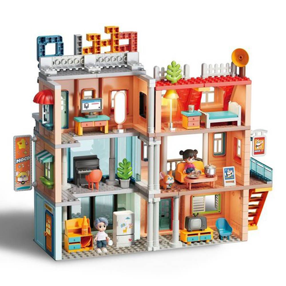 Feelo - Creative Foldable House Building Blocks Set - 346 Pcs