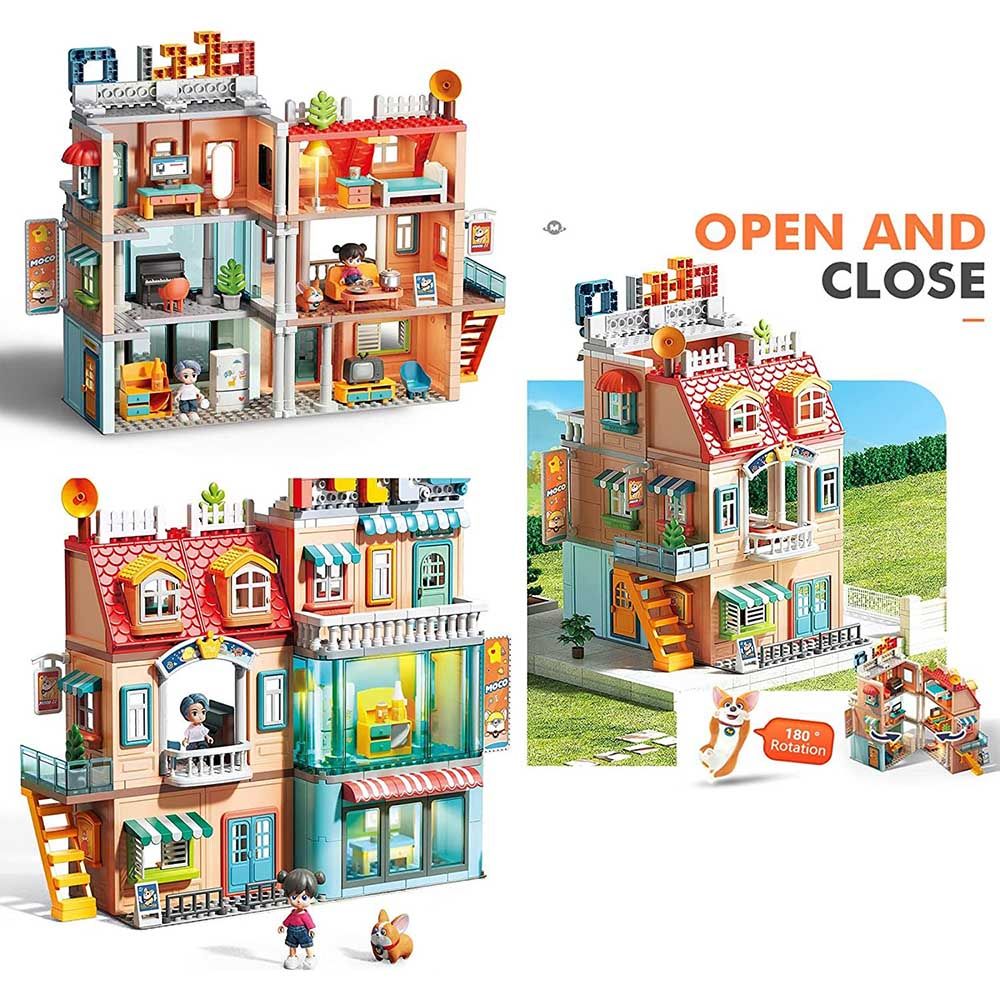 Feelo - Creative Foldable House Building Blocks Set - 346 Pcs