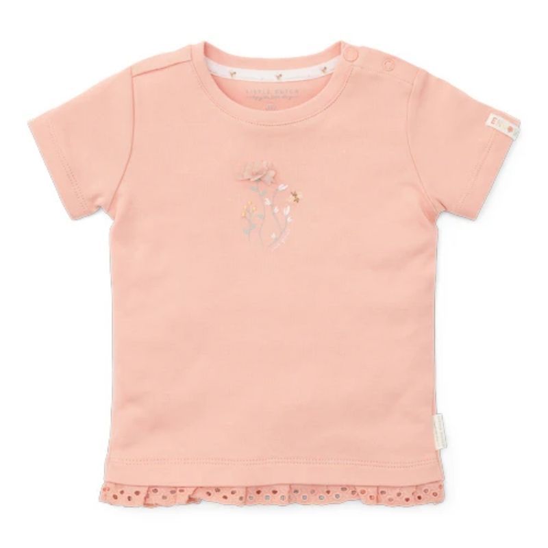 Little Dutch - Short Sleeve T Shirt - Flower Pink