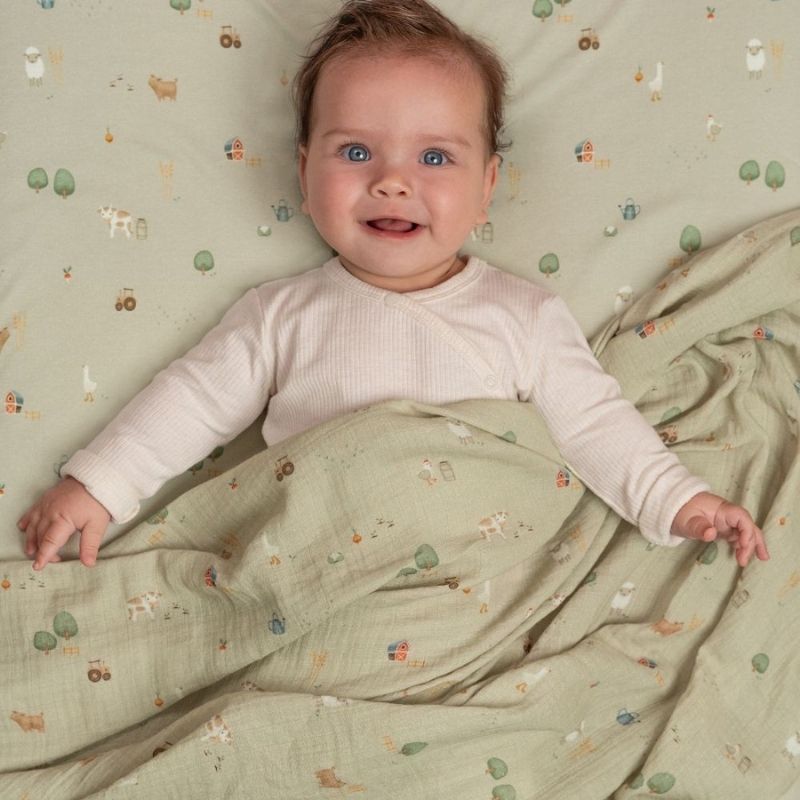 Little Dutch - Fitted Cot Sheet Little Farm - 70x140/150cm