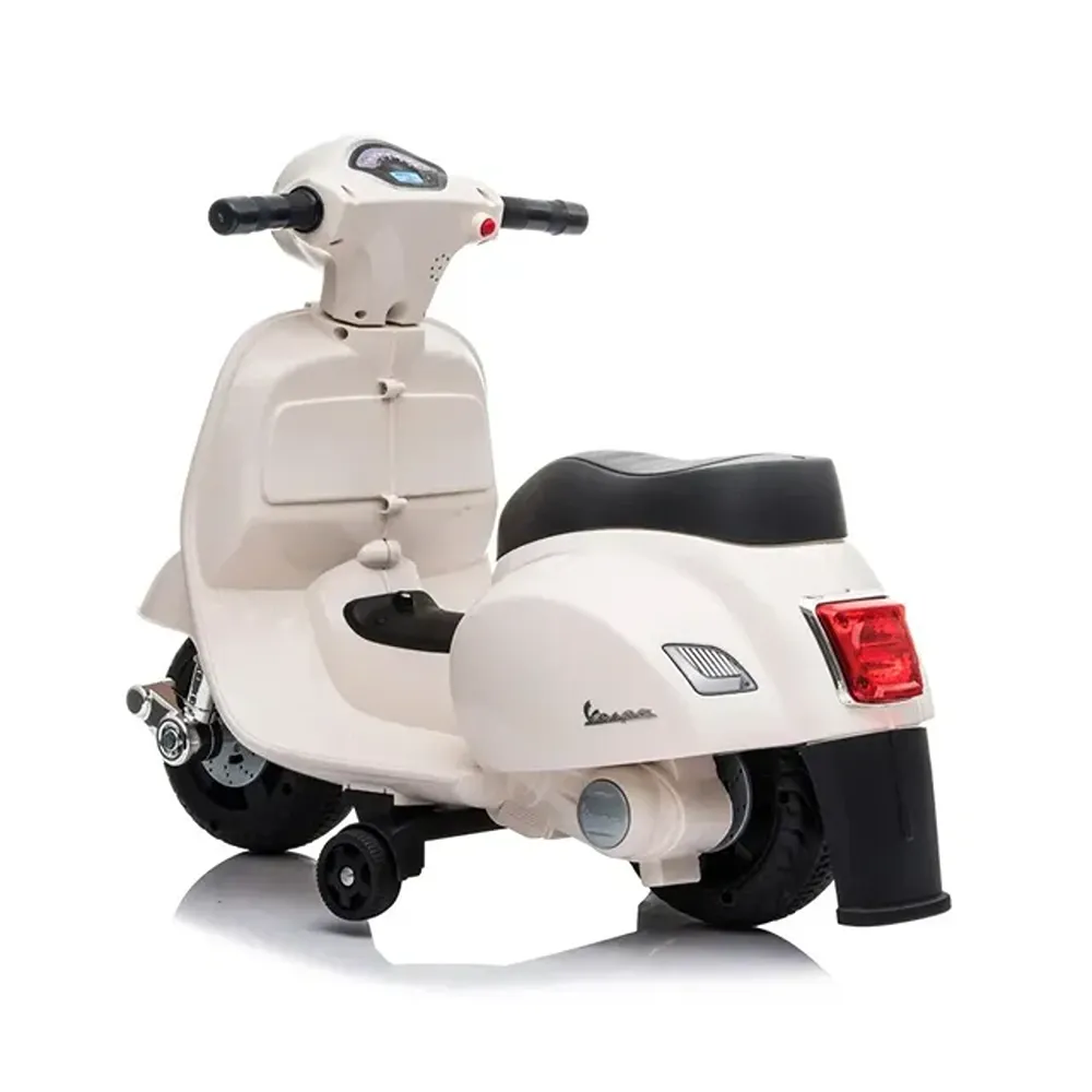 FACTUAL TOYS - Vespa Mini Battery Operated Power Riding motorcycle 6V -White