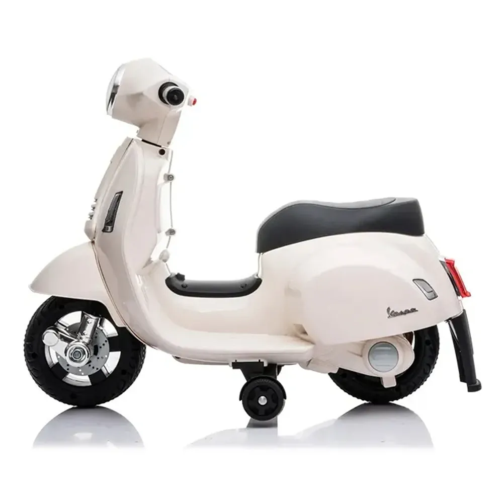 FACTUAL TOYS - Vespa Mini Battery Operated Power Riding motorcycle 6V -White