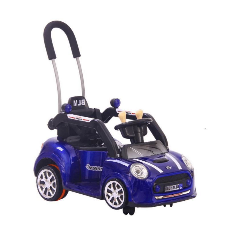 Factual Toys - Kids Ride-On Pushing Car Swing W/ Handle 6V - Blue