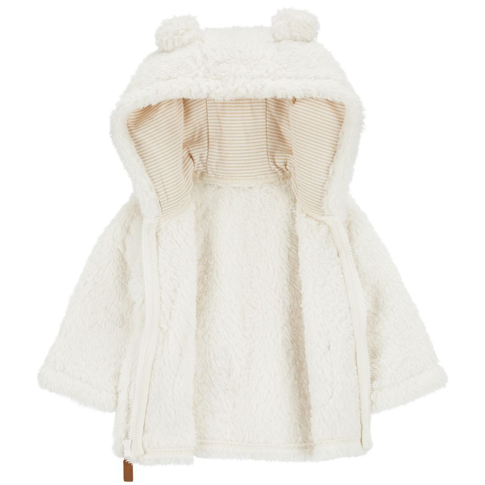 Carters - Zip-Up Sherpa Cardigan - Ivory