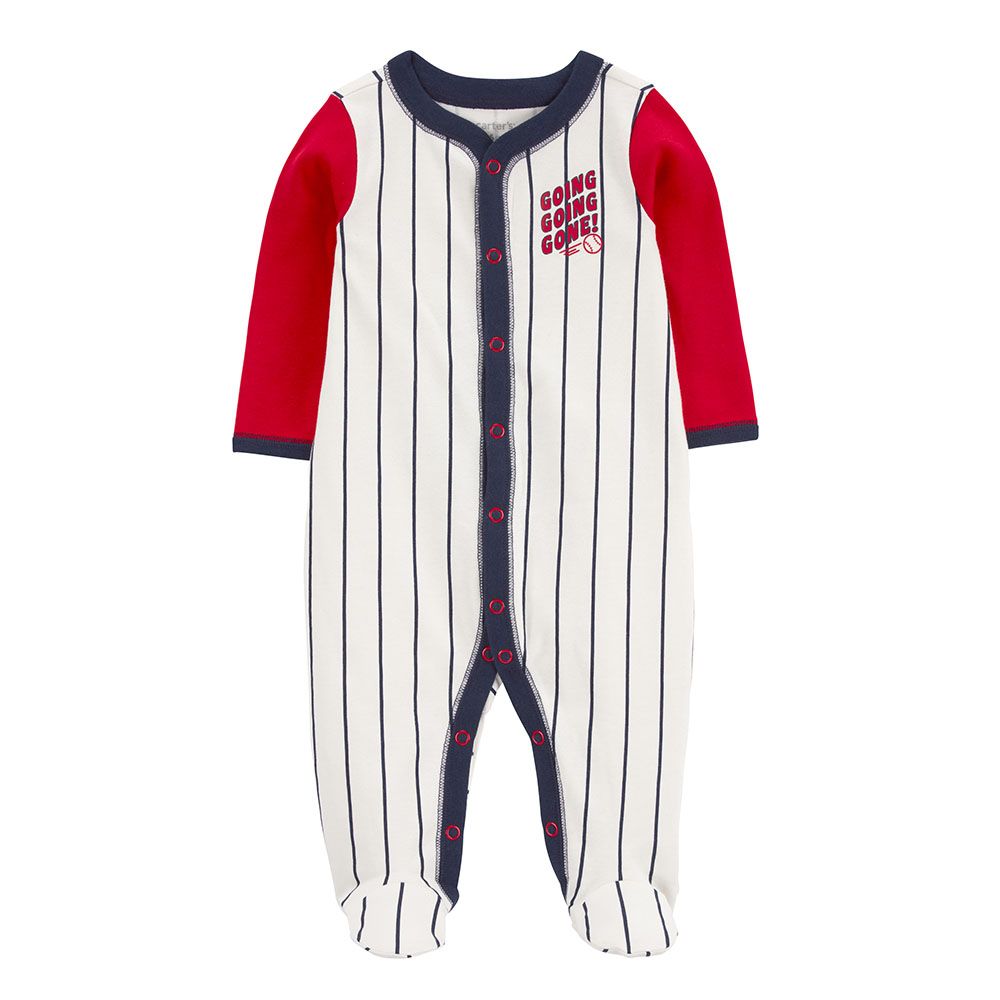 Carters - Boys Baseball Snap-Up Sleep and Play Suit