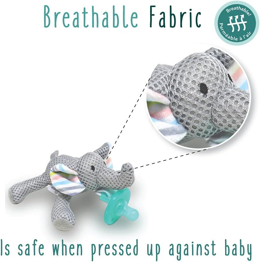 Babyworks - Pacifier Friend W/ Pacifier - "Elly" Elephant