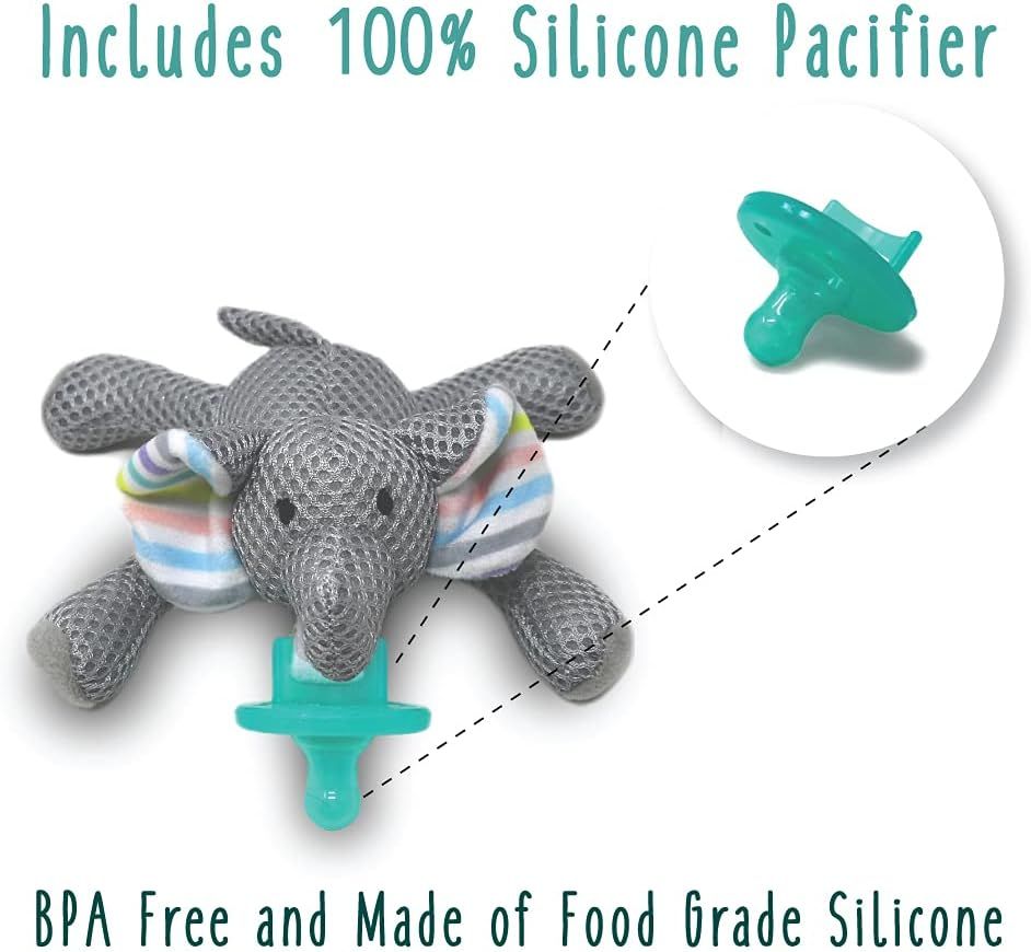 Babyworks - Pacifier Friend W/ Pacifier - "Elly" Elephant