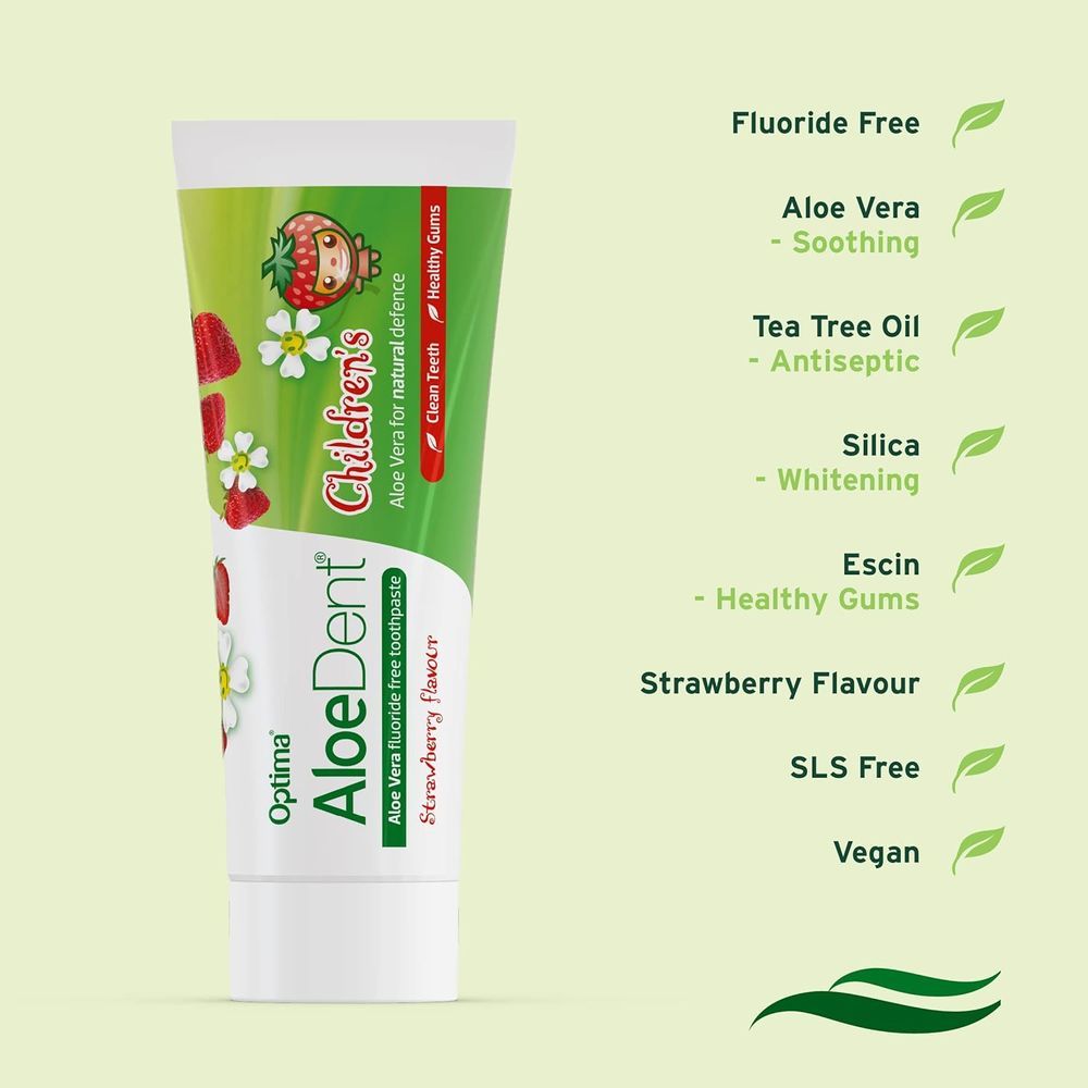 AloeDent - Children's Aloe Vera Toothpaste - Strawberry - 50 ml