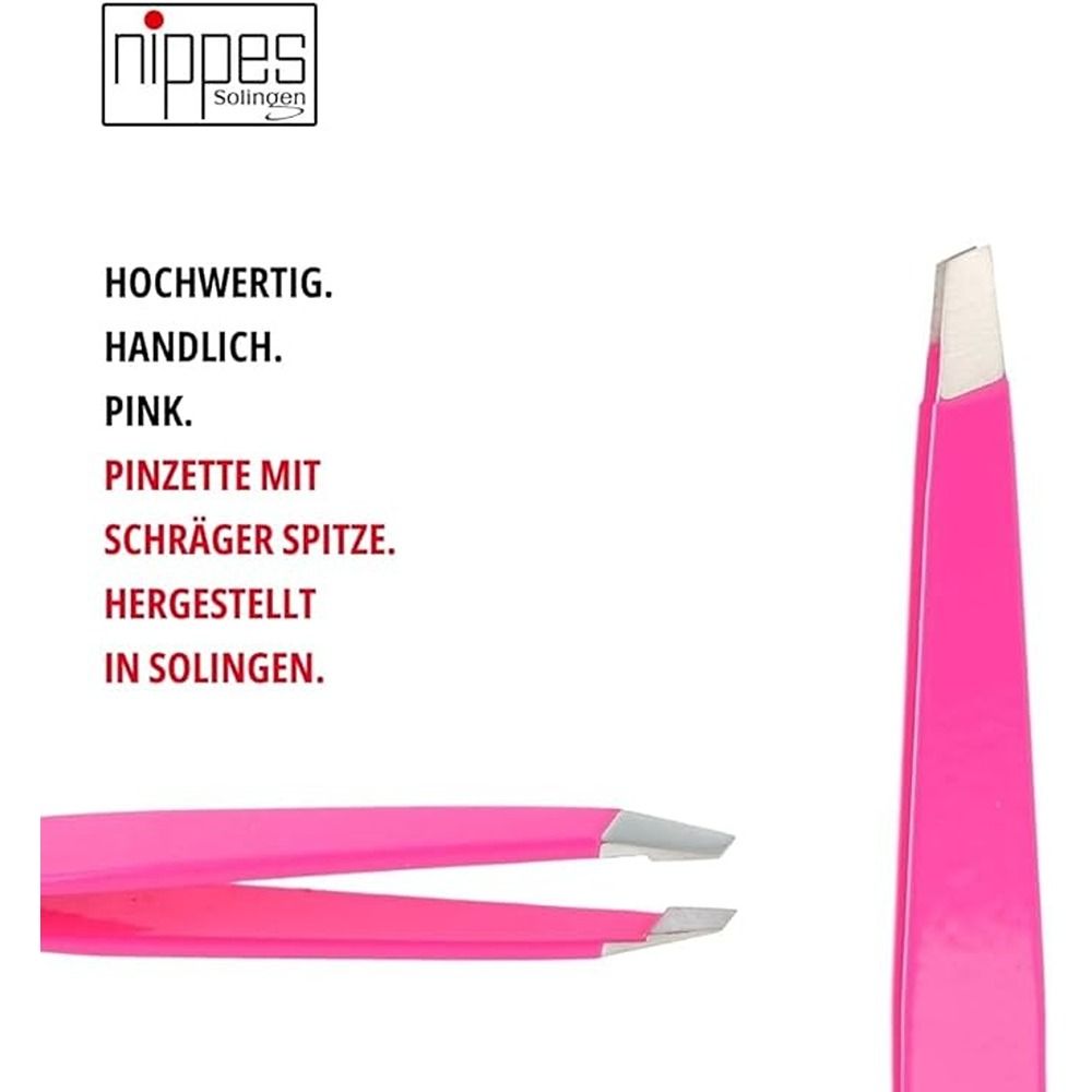 Nippes - Solingen Cosmetic Tweezer Coloured Slanted - Pink