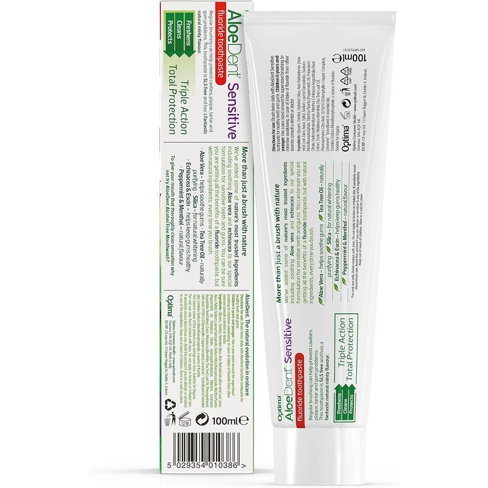 AloeDent - Sensitive Toothpaste Infused With Echinacea And Tea Tree - Pack of 2 - 100ml