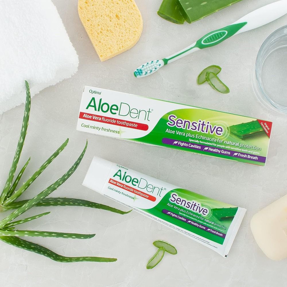 AloeDent - Sensitive Toothpaste Infused With Echinacea And Tea Tree - Pack of 2 - 100ml