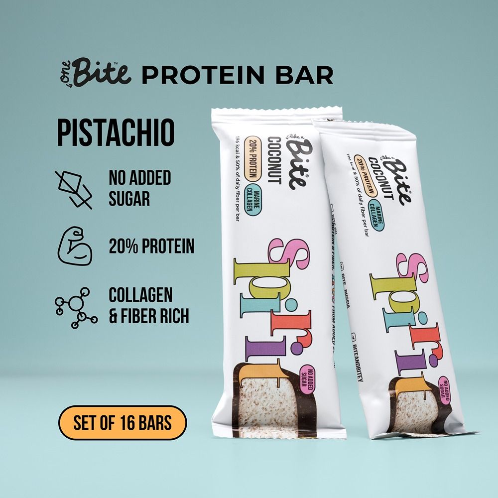 One Bite - Protein & Collagen Bar - Coconut - 50g - Pack of 16