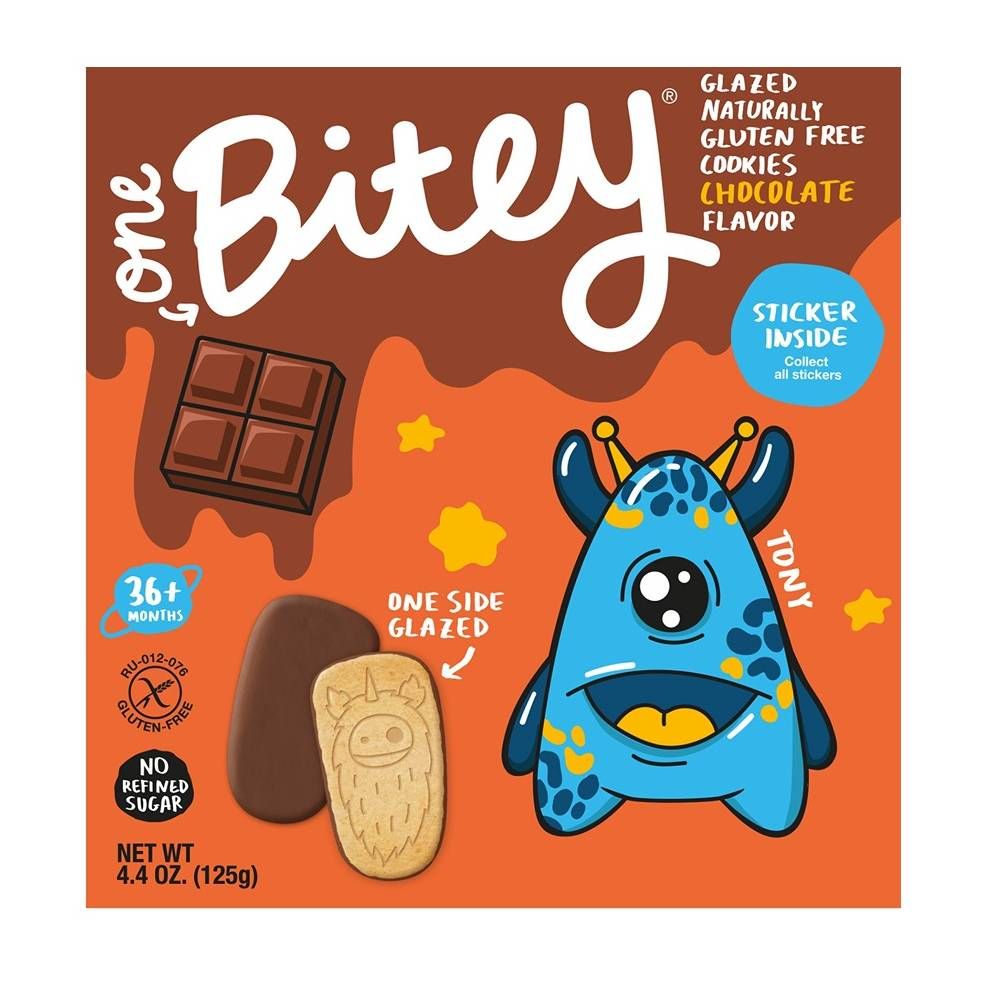 One Bite - Gluten-Free Cookies - Chocolate Flavour - 125 g