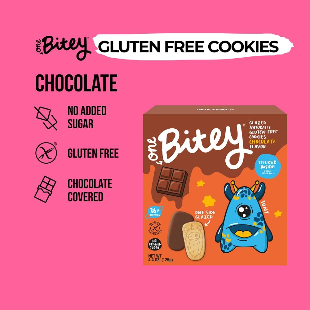 One Bite - Gluten-Free Cookies - Chocolate Flavour - 125 g