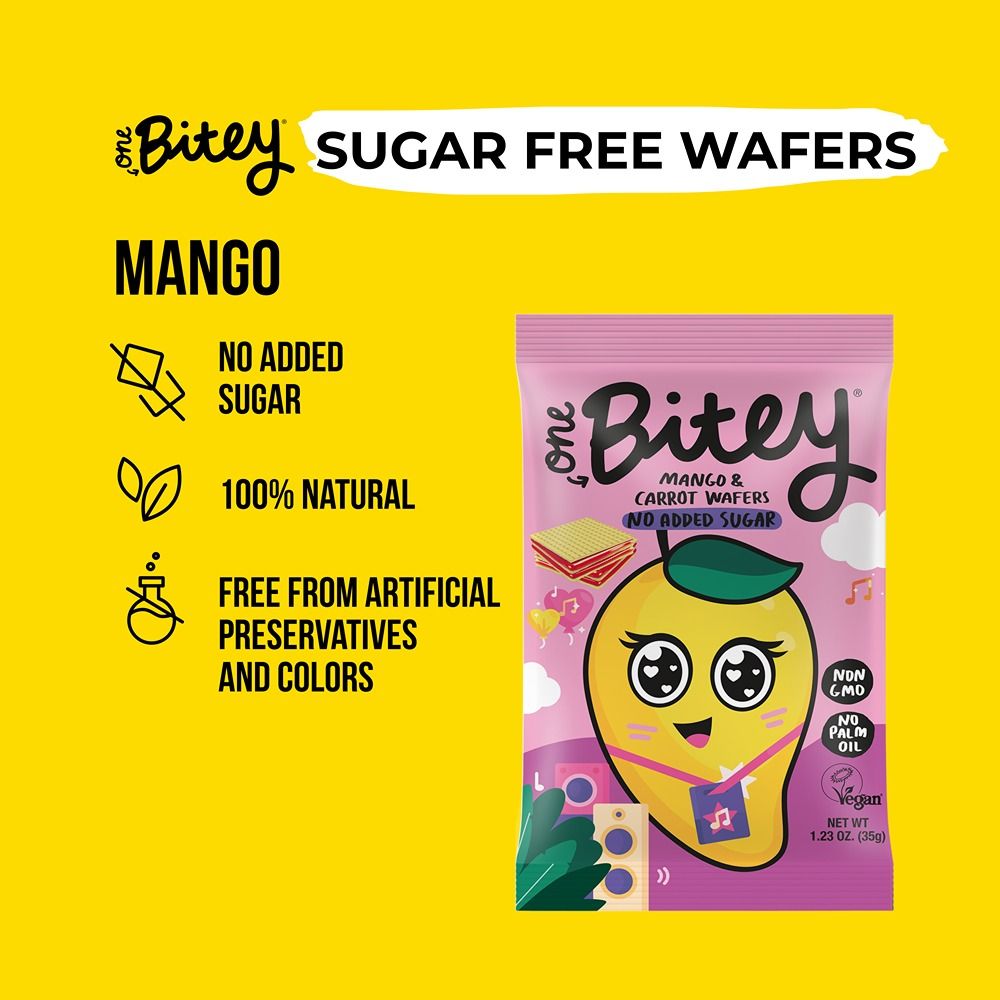 One Bitey - Sugar Free Wafers - Mango - 35g - Pack of 20