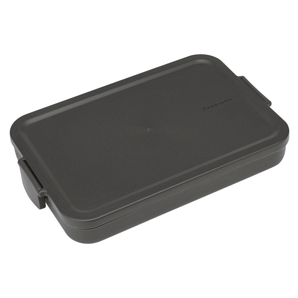 Brabantia - Make And Take Flat 1 Compartment Lunch Box - Dark Grey - 1.1 L