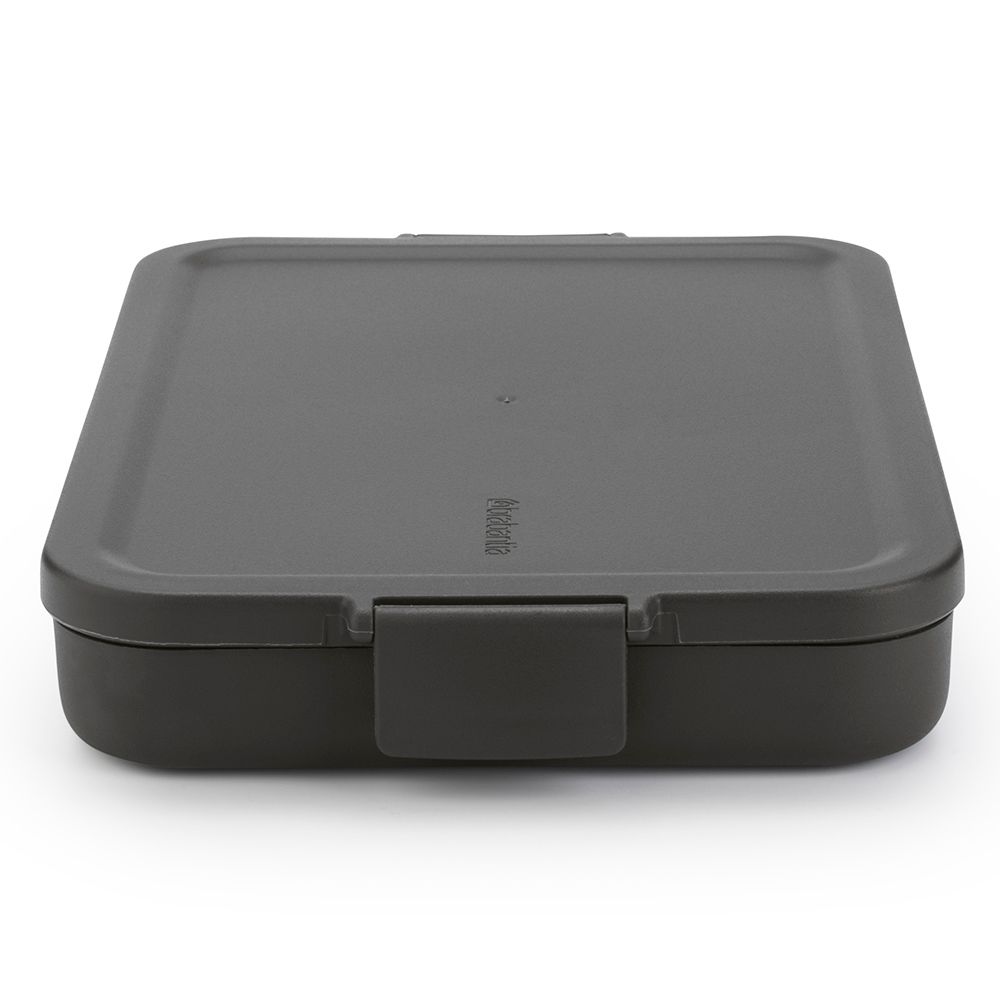 Brabantia - Make And Take Flat 1 Compartment Lunch Box - Dark Grey - 1.1 L