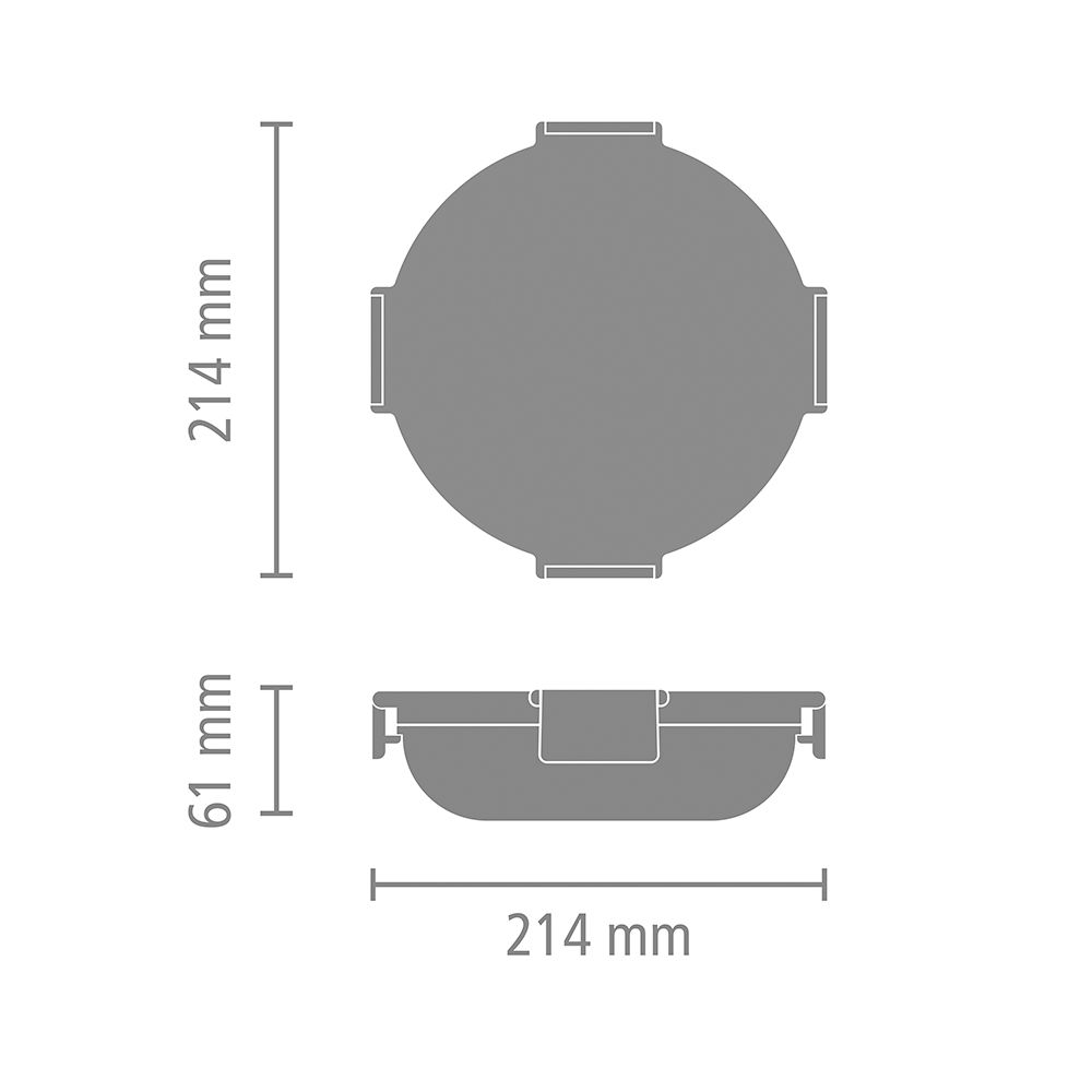 Brabantia - Make And Take Plastic Lunch Bowl - Dark Grey - 1 L