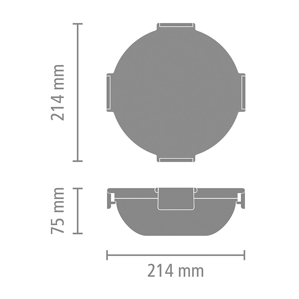 Brabantia - Make And Take Plastic Salad Bowl - Dark Grey - 1.3 L