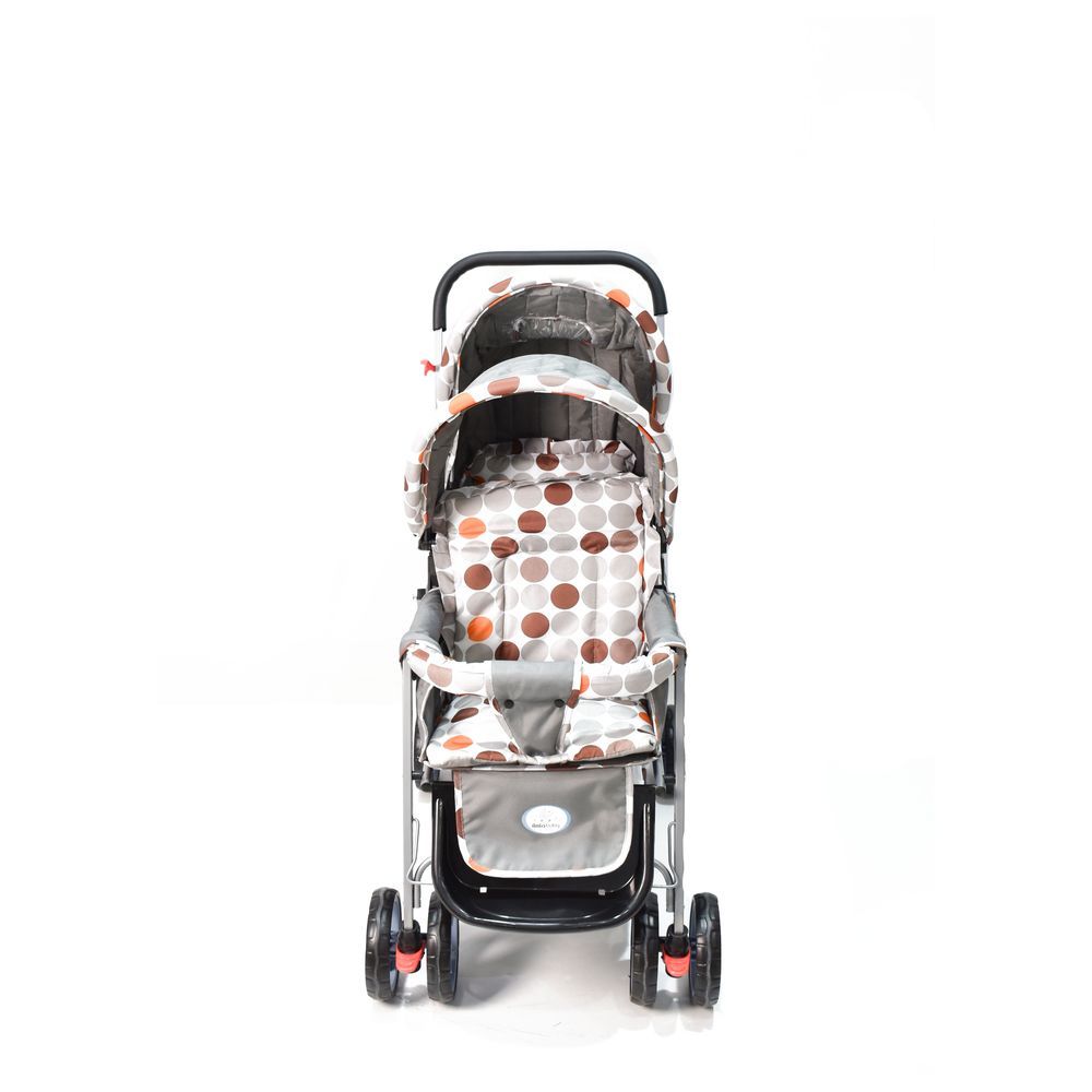 Amla Baby - Double Strollers With Safety Belt - Beige