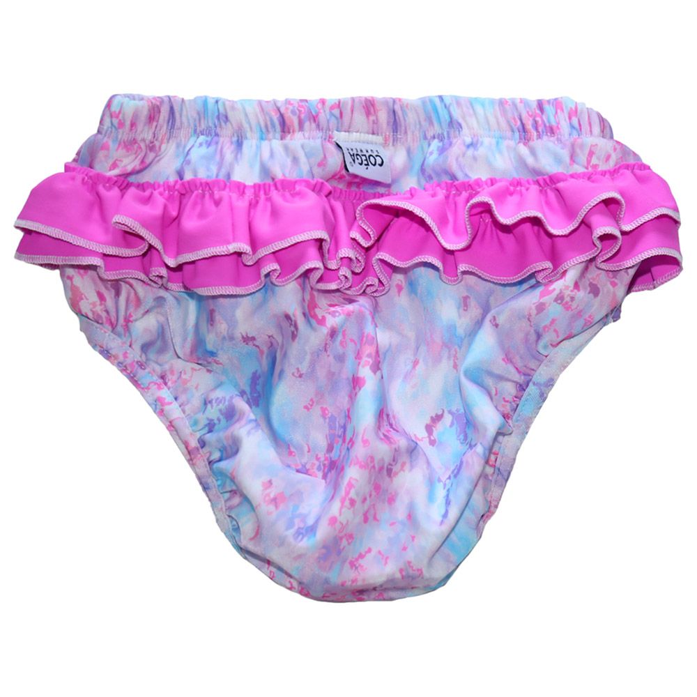 Coega Sunwear - Baby Girls Swim Diaper - Purple Abstract Drops