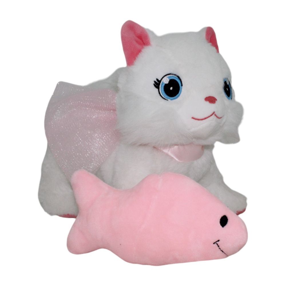 Bambolina - Betty Crawling Cat And Fish Plush Toy - 24cm