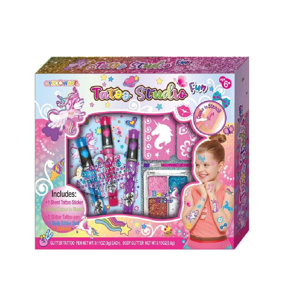 Pecaware - Tatoo Studio Fun Playset - 13 Pcs