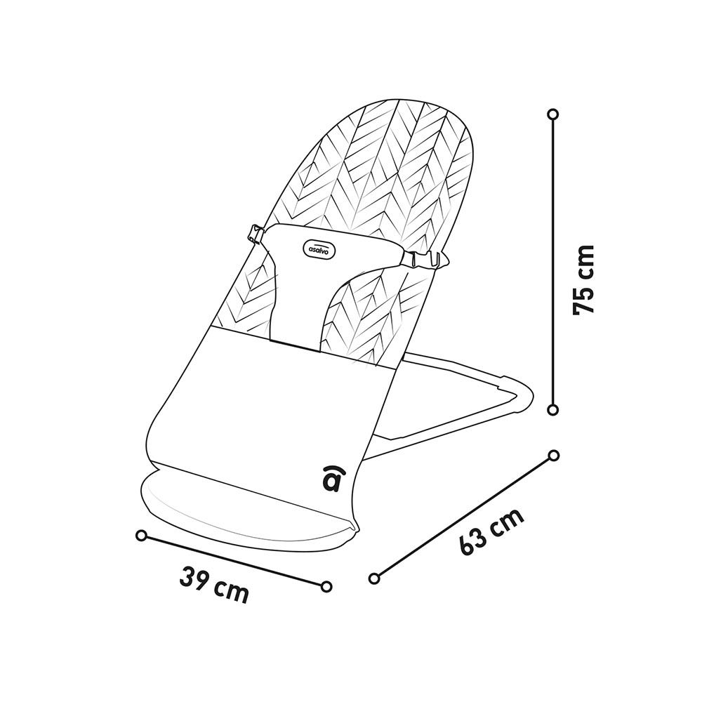 Asalvo - Paradise Baby Bouncer - Grey