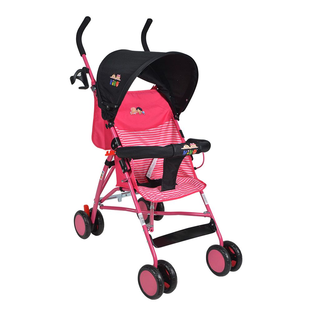 Kiko - 8 Wheels Light Buggy Umbrella Stroller - Pink