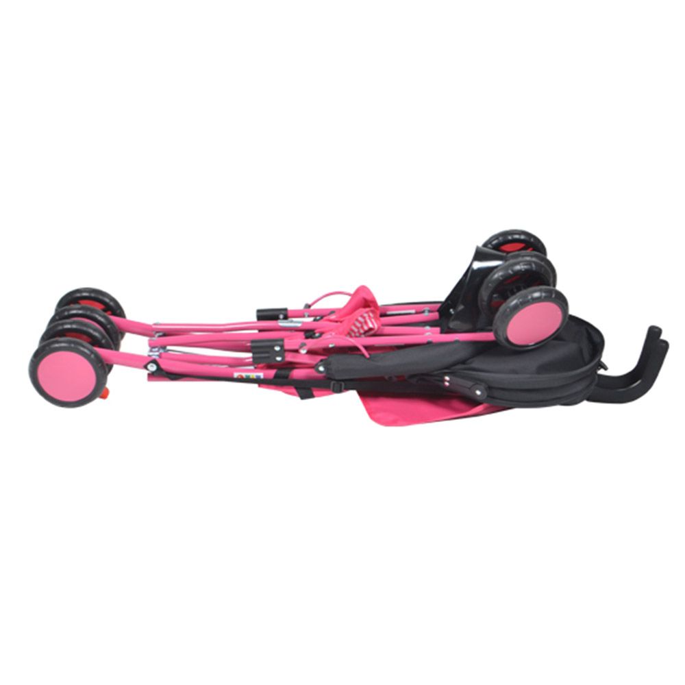 Kiko - 8 Wheels Light Buggy Umbrella Stroller - Pink