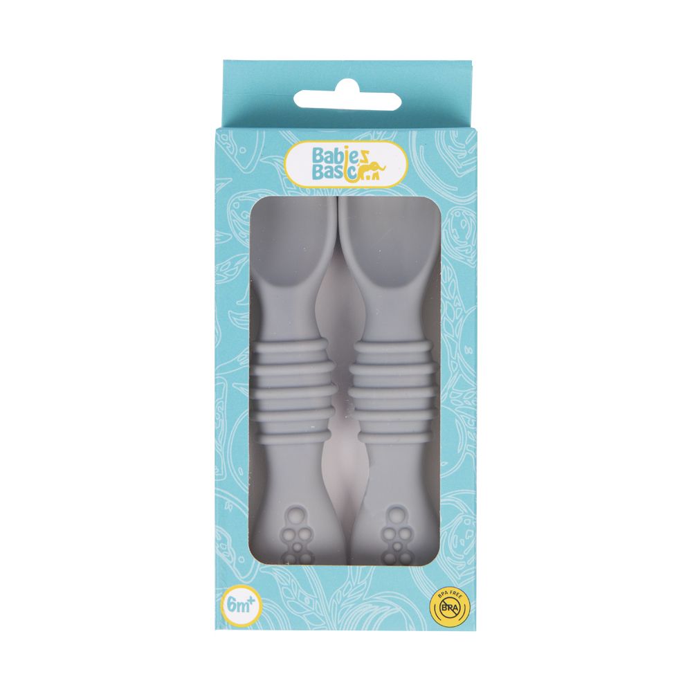 Babies Basic - Pre Feeding Spoon Set - Light Grey