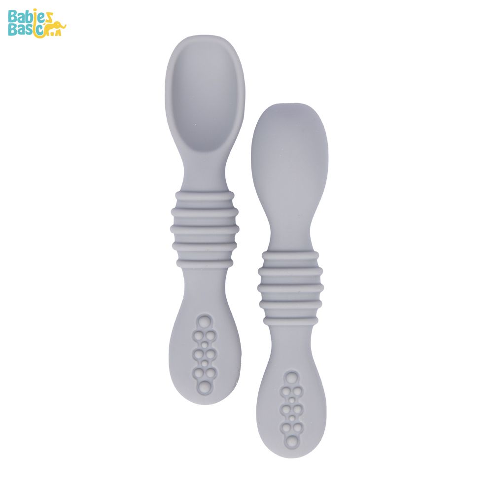 Babies Basic - Pre Feeding Spoon Set - Light Grey