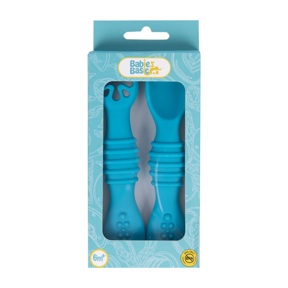 Babies Basic - Pre Feeding Spoon Set - Light Blue - 2 Pcs