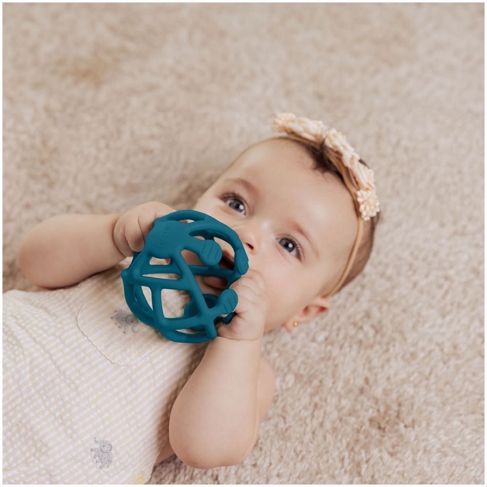 Bimbly - Baby Silicone Teethers Set - Dark Blue - 2 Pcs