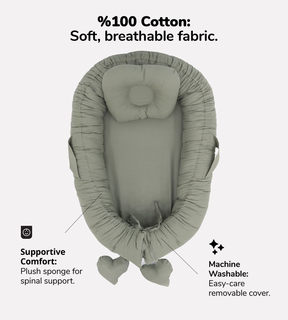 Bibena Nova - Portable Babynest - Mustard