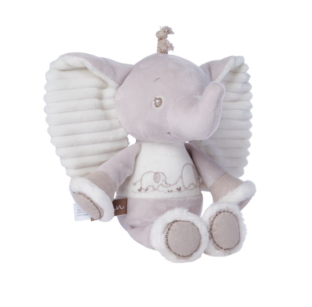 Nicotoy - Fiffan Elephant Plush Toy - Grey - 25cm