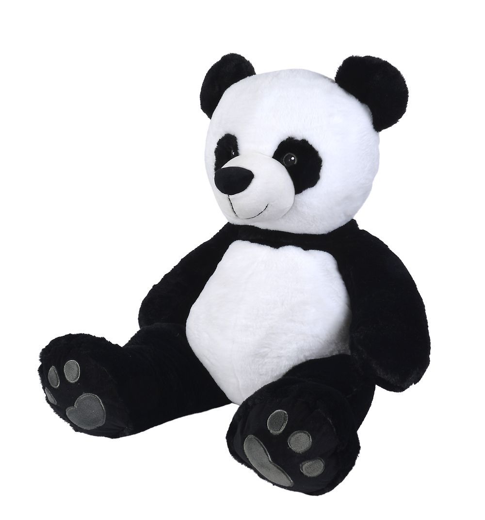 Nicotoy - Recycled Panda Bear Plush Toy - Black/White - 66cm