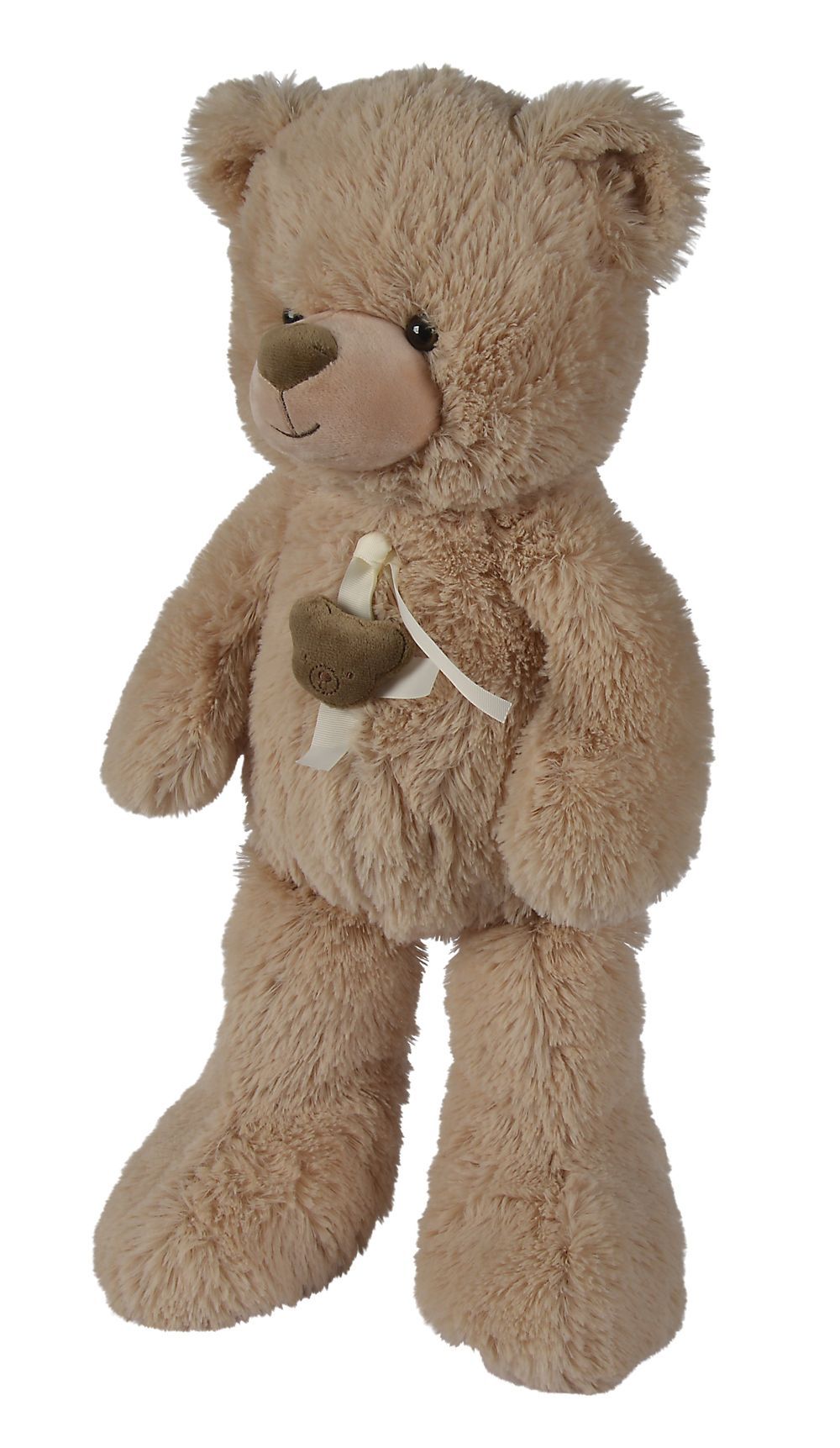 Nicotoy - Bear With Ribbon Head Plush Toy - Beige - 55cm