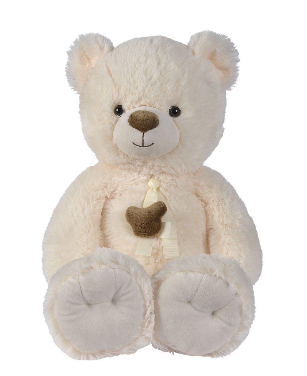 Nicotoy - Bear With Ribbon Head Plush Toy - Cream - 55cm