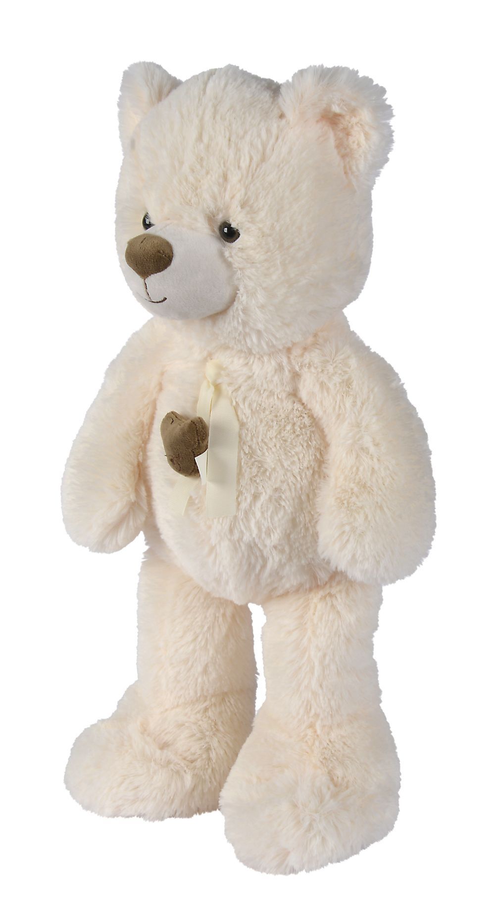 Nicotoy - Bear With Ribbon Head Plush Toy - Cream - 55cm