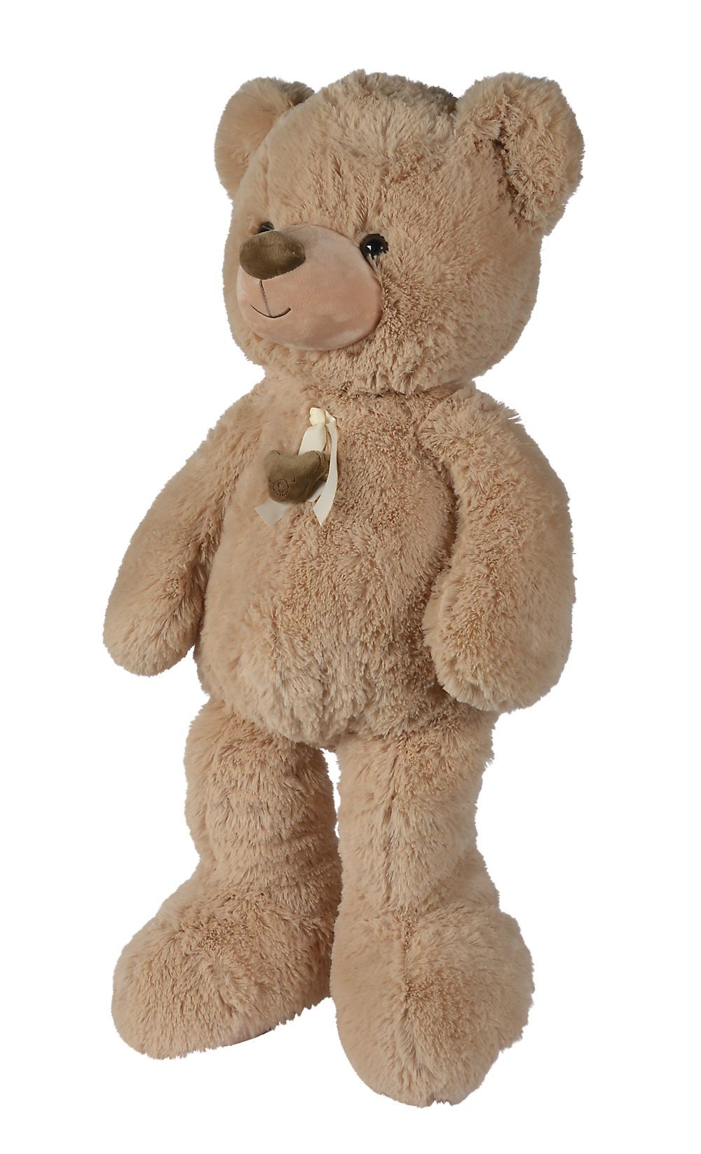 Nicotoy - Bear With Ribbon Head Plush Toy - Beige - 85cm