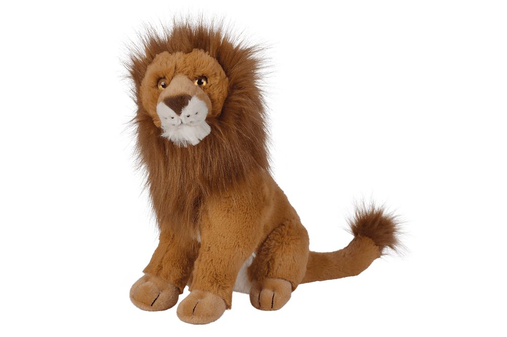 Nicotoy - Sitting Lion Plush Toy - Brown - 27cm