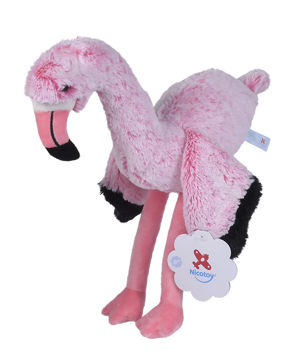 Nicotoy - Plush Flamingo With Beans Plush Toy - Pink - 21cm