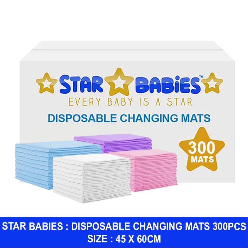 Star Babies - Disposable Changing Mats - Color May Vary - 300 Pcs