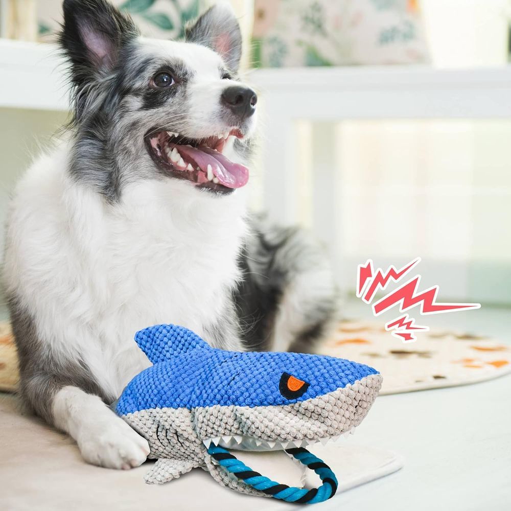 Nutrapet - Plush Pet Shark Dog Toy