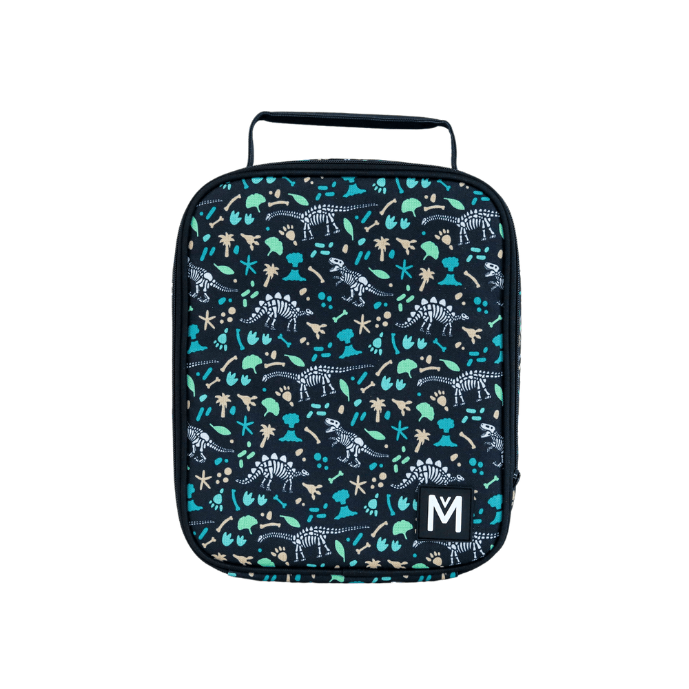 Montii - Insulated Lunch Bag - Dinosaur - Black - Large