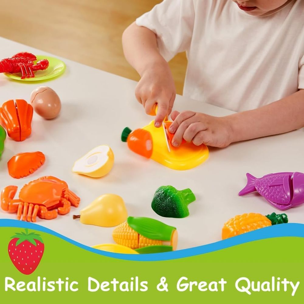 Mumfactory - Montessori Learning Toys & Color Sorting Play Food Set