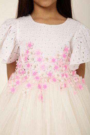 A Little Fable - White Bubblegum Dress