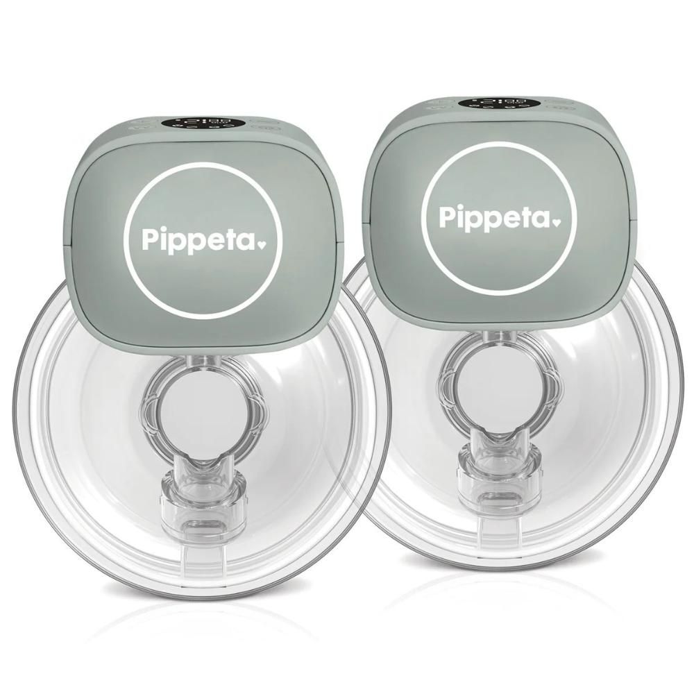 Pippeta - LED Wearable Hands Free Breast Pump - Sea Salt - 2pcs